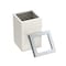 Gatco Modern Square 3 Gal. Wastebasket, Matte Pearl/Chrome Lid 1935C - alternate 3