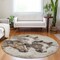 Homeroots 8' Beige And Gray Round Horse Washable Indoor Outdoor Area Rug 618669 - alternate 3