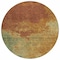 Homeroots 8' Terra Cotta Copper And Green Round Abstract Washable Indoor Outdoor Area Rug 604823 - alternate 5