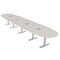 Skutchi Designs 18 Person Conference Table With Power Unit | 18' Boval Table | Harmony Series HAR-BOVL-48X216-T-K458-ESIL - alternate 1