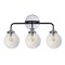 Jonathan Y Caleb 22" 3-Light Contemporary Transitional Iron/Glass LED Vanity Light, Chrome/Black JYL9058A - alternate 5