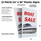 Signmission Boat Sale, Plastic Signs Only 24 Inch x 36 Inch, Corrugated Plastic, 2PK CSB-2436-2PACK-Boat Sale - alternate 2