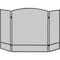 Panacea Fireplace Screen, 48 in W 30 in H, Matte Finish, Steel 15951 - alternate 1