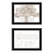 Homeroots Set Of Two Love or In the Moment 1 Black Framed Print Wall Art, 2PK 407929 - alternate 1