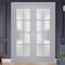 Sartodoors Interior Solid French Double Doors Frosted Glass Grey 72x84 (2* 36x84) Solid Core Modern Interior VEREGIO7412DD-GRE-7284 - alternate 1