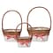 Wickerwise Set of 3 Rattan Woven Baskets with Handle and Plastic Lining, Sturdy and Stylish Picnic and Gift QI004704 - alternate 6
