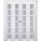 Sartodoors Sliding Closet Double Bi-fold Doors White Solid Core Modern Interior VEREGIO7602DBF-WS-72 x 96 (4* 18x96) - alternate 1