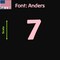 Aacc Self-Adhesive Vinyl Number: 7, Size: 16 cm. Color: Pink Font: Anders, 1 sticker AACC-Anders-N7-Pink-M16x1 - alternate 1
