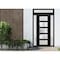 Vdomdoors Front Exterior Prehung FiberGlass Door Frosted Glass / Manux 8002 Matte Black / 2 Sidelight and Tra MANUX8002EXD-BLK-W14+36+14 x H80+14-LH - alternate 2