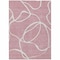 Homeroots 5' X 8' Pink And Ivory Abstract Washable Indoor Outdoor Area Rug 597500 - alternate 4