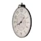 Homeroots 18" Oval Ivory Wood Analog Wall Clock 485973 - alternate 3