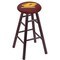 Holland Bar Stool Co Oak Counter Stool, Dark Cherry Finish, Central Michigan Seat RC24OSDC - alternate 1