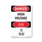 Signmission Safety Sign, OSHA Danger, 10" Height, Aluminum, High Voltage Bilingual, VC-1327 OS-DS-A-710-VC-1327 - alternate 1