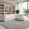 Homeroots White Italian Leather Reclining L Shaped Two Piece Corner Sectional 482256 - alternate 3