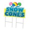 Signmission Snow Cones Yard Sign & Stake outdoor plastic coroplast window, C-DC-2436-DS-Snow Cones C-DC-2436-DS-Snow Cones - alternate 1
