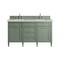 James Martin Vanities Brittany 60" Dbl Vanity, Smokey Celadon, w/ 3 CM Siberian Silestone Top w/FreePower Wireless Charger 650-V60D-SC-FSFR - alternate 1