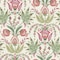 York Wallcoverings Seaside Jacobean Green and Red Wallpaper MN1914 - alternate 1