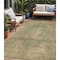 Homeroots 5' X 8' Artichoke Green And Beige Medallion Washable Indoor Outdoor Area Rug 616443 - alternate 1