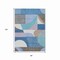 Homeroots 8' X 10' Sky Blue Teal Blue And Brown Geometric Washable Indoor Outdoor Area Rug 616745 - alternate 4