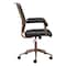 Homeroots Black and Bronze Adjustable Height Faux Leather Swivel Rolling Office Chair 556765 - alternate 4