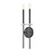 Z-Lite Gaultier Matte Black+Modern Gold 2 Light Wall Sconce 6100-2S-MB - alternate 1