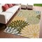 Homeroots 4' X 6' Ivory Green Blue And Yellow Floral Indoor Outdoor Area Rug 548154 - alternate 6