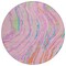 Homeroots 8' Pink Green And Teal Blue Round Abstract Washable Indoor Outdoor Area Rug 600248 - alternate 2