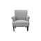 Homeroots 30" Light Gray and Brown Upholstered Arm Chair 526472 - alternate 3