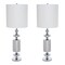 Homeroots Set of Two 36" Silver Metal Table Lamp With White Cone Shade 571299 - alternate 1