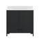 Flash Furniture Haven 36in. Vanity w/Sink, Storage Cabinet w/Blk Hardware, Bottom Drawer, Marble Countertop, Blk FS-BN-4-36-KD-BK-HDBLK-GG - alternate 5