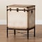Baxton Studio Laura Vintage White Canvas Lift-Top Trunk End Table 247-13841-ZORO - alternate 4