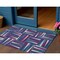 Homeroots 3' X 5' Purple Ivory And Teal Blue Geometric Washable Indoor Outdoor Area Rug 598292 - alternate 1