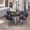 Regency Square Kahlo Breakroom Table W/ 4 M Stack Chairs, 48 in W, 48 in L, Neo Walnut TPL4848NWCM47BK - alternate 3