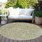 Homeroots 8' Artichoke Green And Gray Round Oriental Washable Indoor Outdoor Area Rug 604703 - alternate 5