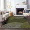 Homeroots 3' X 5' Olive Green And Black Geometric Washable Indoor Outdoor Area Rug 597643 - alternate 4