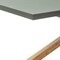 Homeroots 95" Gray and Natural Faux Concrete and Solid Wood Cross Leg Base Dining Table 623360 - alternate 5