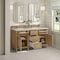 James Martin Vanities Lorelai 60" Double Vanity, Light Natural Oak, w/ 3 CM Siberian Silestone Top 424-V60D-LNO-3SFR - alternate 5