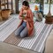 Homeroots 4' X 6' Geometric Handmade Indoor Outdoor Area Rug 557191 - alternate 3