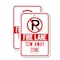 Signmission Fire Lane Tow-Away Zone with ''P'' symbol, 12'' X 18'' 2 Signs, Heavy Gauge Aluminum, 2PK A-1218-2PACK-2664 - alternate 1