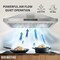 Anzzi 36" 450 CFM 3-Speed Stainless Steel Wall Mount Convertible Pyramid Residential Range Hood RH-AZ0590ESS - alternate 6