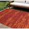 Homeroots 8' X 10' Red And Orange Abstract Indoor Outdoor Area Rug 545547 - alternate 1