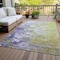 Homeroots 10' X 14' Artichoke Green Purple And Lilac Abstract Washable Indoor Outdoor Area Rug 582151 - alternate 5