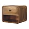 Homeroots 12" Beige Solid Wood Square One Drawer Floating Nightstand 651485 - alternate 6
