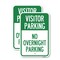 Signmission Visitor Parking No Overnight Parking, 12'' X 18'' 2 Signs, Heavy Gauge Aluminum, 2PK A-1218-2PACK-22731 - alternate 1