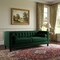 Homeroots 83" Green Velvet Wood Sofa With Toss Pillows 543950 - alternate 5