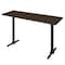 Regency Kobe T-Base Training Seminar Table W/ 2 Knight Mesh Chairs, 60 in W, 24 in L, Neo Walnut MCTRCT6024NW - alternate 1