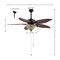 Jonathan Y Poinciana 52" 3-Light Coastal Bohemian Iron/Wood Palm Leaf LED Ceiling Fan w/ Pull Chain, Dark Brown JYL9720B - alternate 7