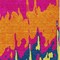 Homeroots 3' X 5' Pink Orange And Blue Abstract Washable Indoor Outdoor Area Rug 613638 - alternate 3