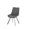 Homeroots Set of Two Gray and Black Faux Leather and Wood Dining Side Chairs, 2PK 716278 - alternate 1