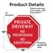 Signmission Private Driveway No Trespassing No, 18 inch X 18 inch, Vinyl Decal, 2PK OC-D-2PACK-18-163 - alternate 3